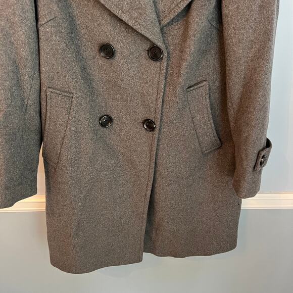 New without tags Sam Edelman Double Breasted Wool Blend Twill Coat Lapel - Picture 5 of 14